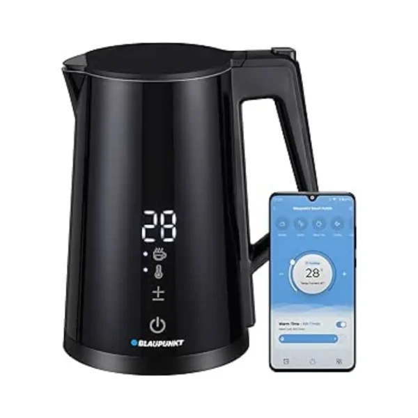 Blaupunkt Wifi Cordless Kettle, Tuya App, Voice Controlled, 2200W, 1.7L, Temperature Selection, BKW825