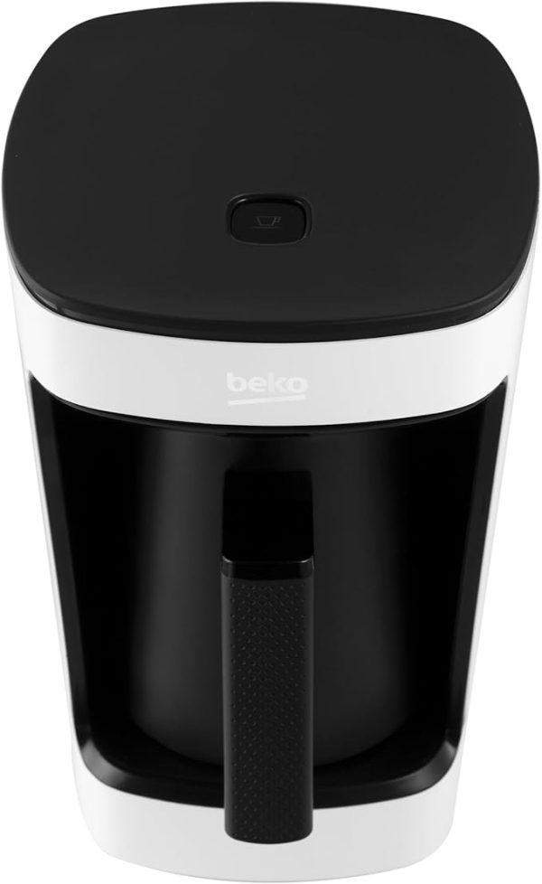 Beko Turkish Coffee Machine TKM2341W, 5 Cup Capacity, 580 Watts, Anti Spill Technology, Audio Warning, One Touch Control, CookSense2, Delicious & Foamy Turkish Coffee - White - Image 4