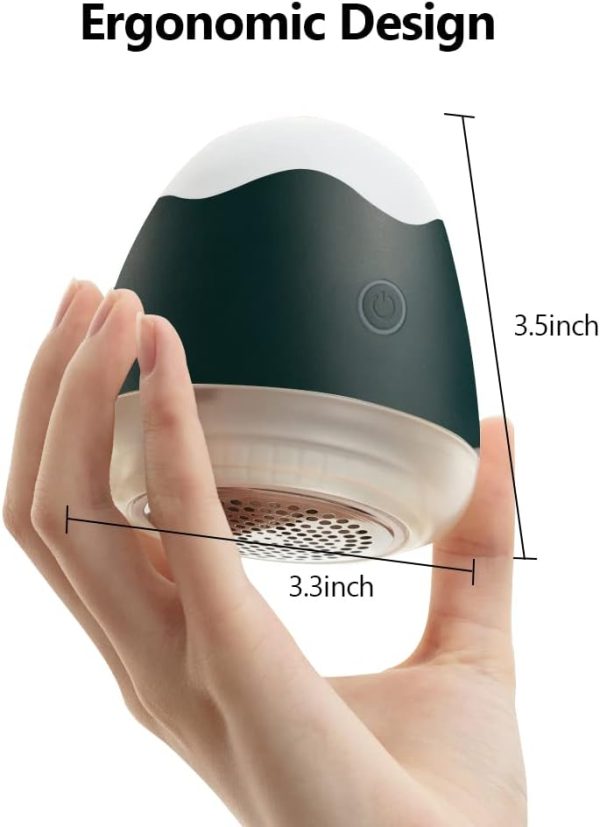 Lint Remover with 3 Different Mesh Sizes, Stylish Lint Shaver with Night Light, Easy-to-use Fabric Shaver with Six-leaf Blades. - Image 7