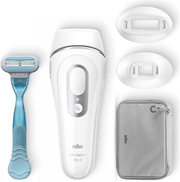 Braun IPL Silk-expert PL 3221, hair removal system for use on body and face, 300,000 flashes with 4 extras : Precision head, Venus razor and premium bag, 150.0 grams 1.0 count - Image 4