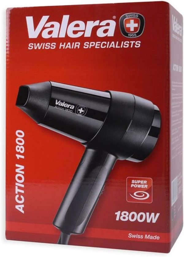 Valera 542.08,Valera 542.08 Hair Dryer Action Black 1800 - Swiss, Black, - Image 3
