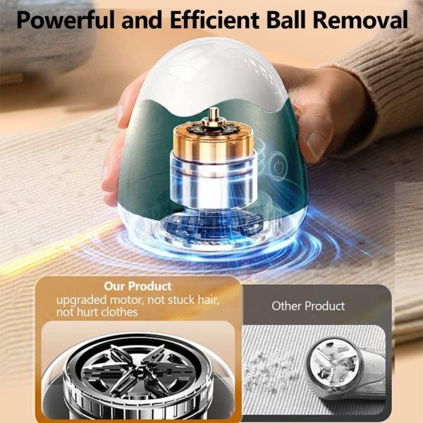 Lint Remover with 3 Different Mesh Sizes, Stylish Lint Shaver with Night Light, Easy-to-use Fabric Shaver with Six-leaf Blades. - Image 5