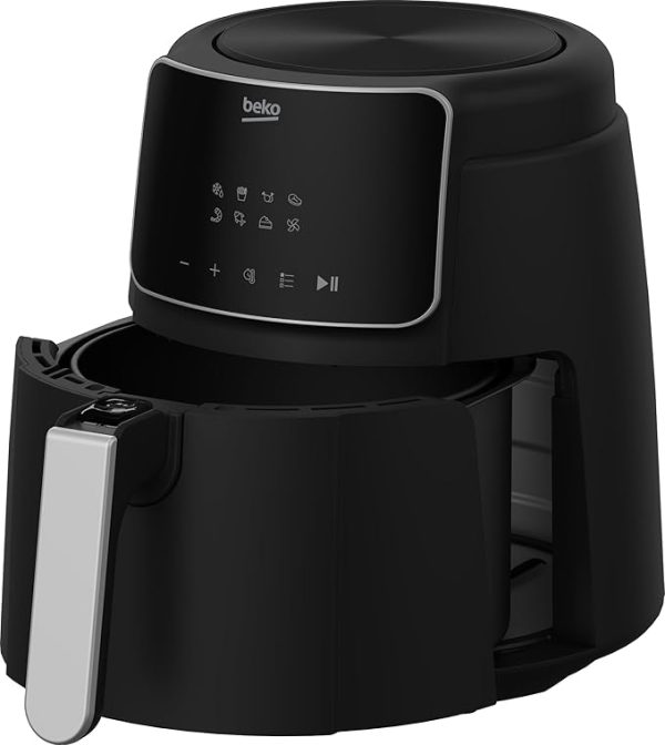 BEKO FRL2244B 1500 W 3.9 L Multi-Function Oil-Free Deep Fryer for 0.8 kg French Fries, 8 Programs, Touch Screen, Black - Image 4