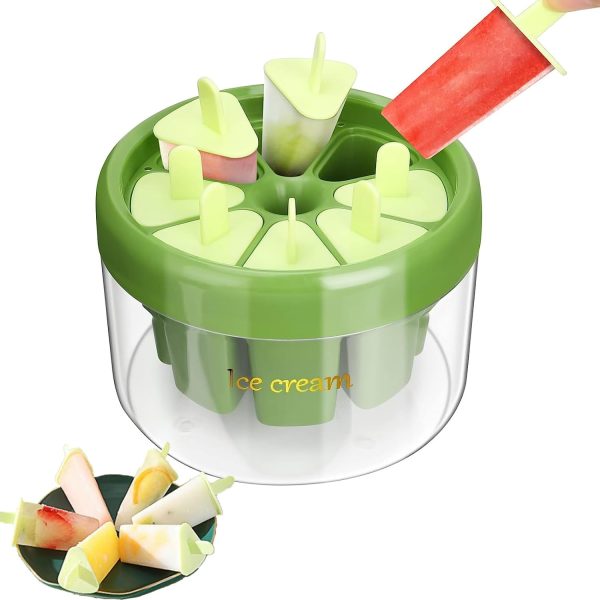 Popsicle Molds, Mini Popsicle Mould for Kids, Reusable DIY 8 Pieces Ice Pop Mould for Homemade