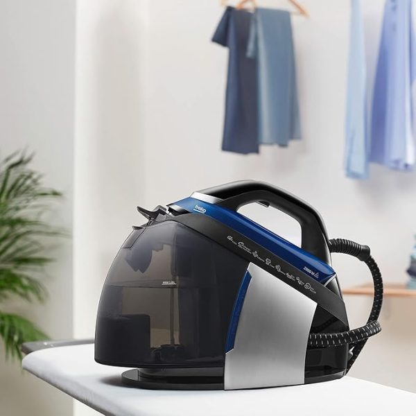 Beko Digital Steam Generator Iron, 2800W, 1.8L Water Tank, 7.2 Bar Pressure, Anti Drip, Anti Calcium System, Digital Display, Vertical Steam SGA8328B - Blue - Image 3