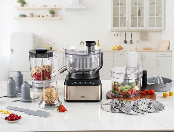 Braun Fp 3235 Si Purease 12 In 1 Food Processor, 800W, 2.1L Bowl, Metal Design, Black"Min 1 year manufacturer warranty" - Image 3