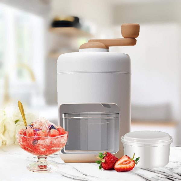 Hand Made Shaved Ice Machine, Snow Cone Machine - Portable Ice Crusher Advanced Manual Ice Shaving Machine, Household Kitchen Utensils, And A Freezing Mold For Making Smoothies