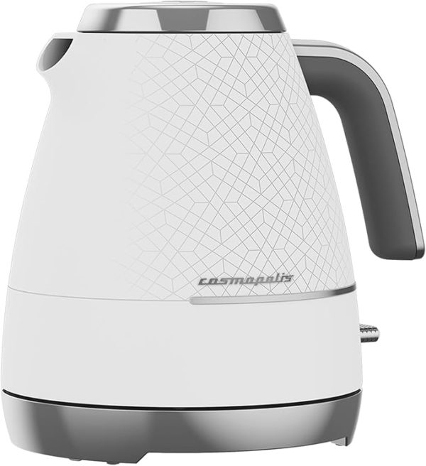 Beko WKM8307CR Cosmopolis Electric Kettle, 1.7L 3000W, LED warning, Auto-Off, Keep Warm function, Dry-boil Protection, 360 Degree Rotating Base, Wireless Use - White/Chrome - Image 2