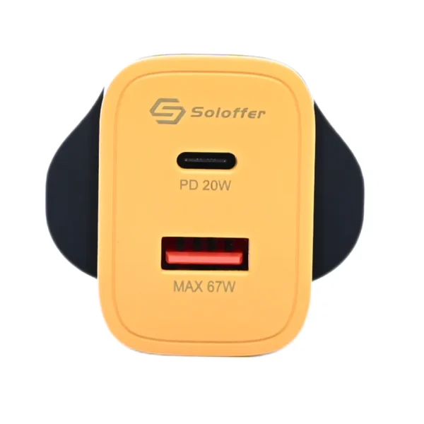 SOLOFFER TC-67 USB-A to Type-C Charger Cable | 67W High-Speed Charging, Heavy-Duty Design - Image 3